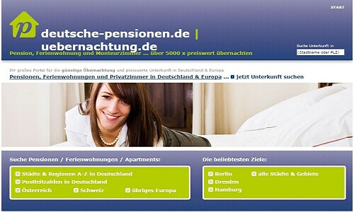 Screenshot Deutsche-Pensionen.de